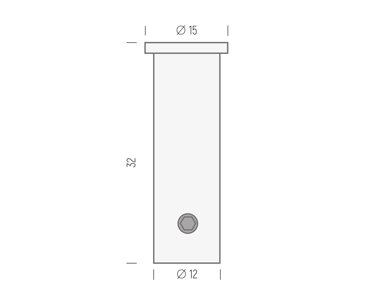 Deckenhalter INOX d1.s